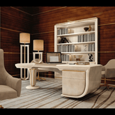 Trueliving Royal Grey Office Table Living Room H 14 x W 33 x D 33